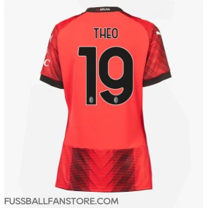 AC Milan Theo Hernandez #19 Replik Heimtrikot Damen 2023-24 Kurzarm